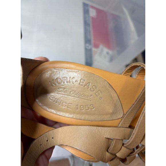 Kork Ease Cork Wedge Sandals Beige Sz 10M Strappy Leather Buckle Strap Neutral - Picture 5 of 12
